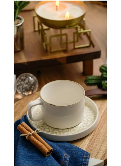 Buy Side 230ml 4-Piece 2-Serving Porcelain Tea Set in Saudi Arabia