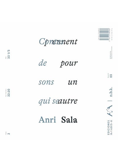 Buy Anri Sala: Contes de sons qui se prennent pour un autre - n.b.k. Record #3 in UAE