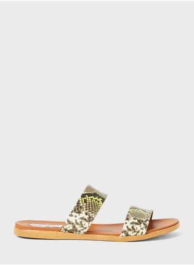 Buy Snake Pattern Flat Sandals in Saudi Arabia