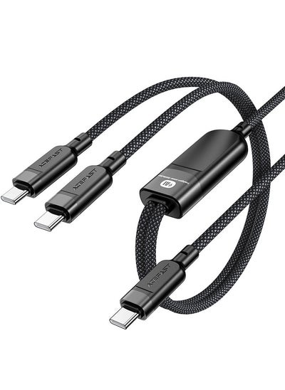 اشتري Acewire Pro C5-11 2-in-1 USB Type-C to USB Type-C Data Charger Cable - Super Fast Charging with Power Delivery & Ai Intelligent Distribution في الامارات