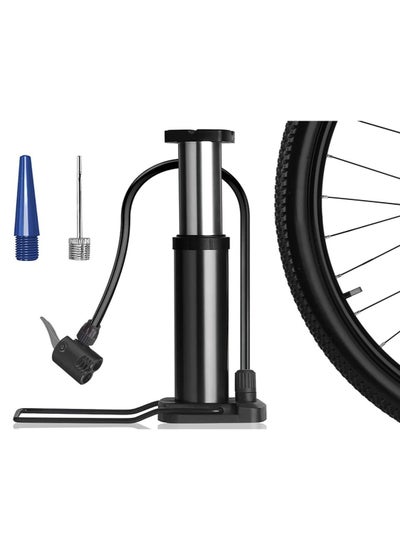 Buy Bike Pump, Mini Bicycle Pump Portable Bike Floor Pump with Presta and Schrader Valves Aluminum Alloy Floor Bicycle Air Pump Compact Mini Bike Tire Pump, Extra Valve and Gas Needle for All Bike in UAE