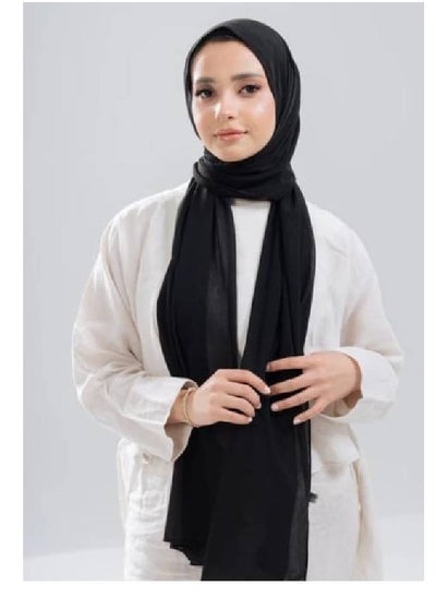 Buy Women's hijab, chiffon, black, 200*75 in Egypt