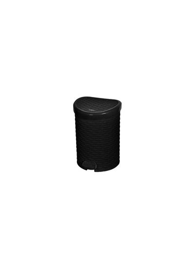 Buy Small rattan wastebasket, black crescent and silver star, 20548 in Egypt