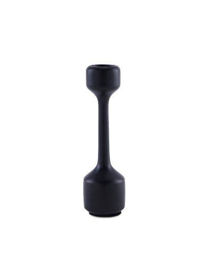 اشتري Kiara Metal Taper Candle Holder 15X4.5X4.5Cm - Black في الامارات