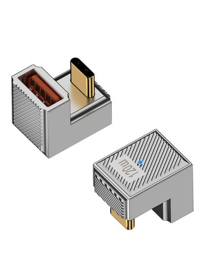 اشتري 180 Degree USB C إلى محول USB C إلى USB 10Gbps، محول USB C إلى USB A على شكل حرف U 120W، محول USB C ذكر إلى USB 3.0 أنثى مع ضوء مؤشر LED لجهاز MacBook Pro، والكمبيوتر المحمول، و Samsung Galaxy 2 Pack في السعودية