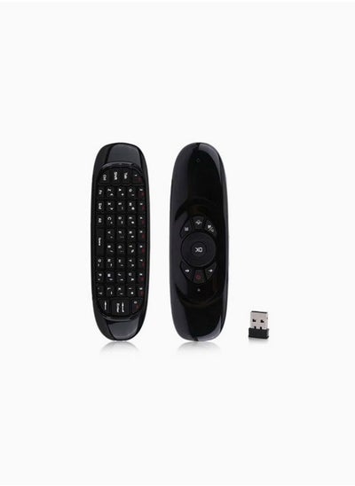 Buy 2.4G Air-Mouse Wireless-Keyboard Gyroscope Remote Control Black in Saudi Arabia