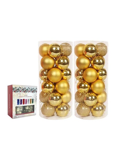 اشتري 48-Pieces Christmas Balls Ornaments For Xmas Christmas Tree في مصر