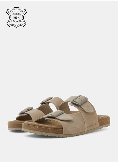 Buy Double Buckle Strap Louis Suede Sandal in Saudi Arabia