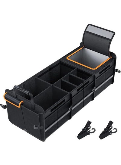 Buy Collapsible Car Boot Organizer Heavy Duty Trunk Storage with Insulated Leakproof Cooler Bag in UAE