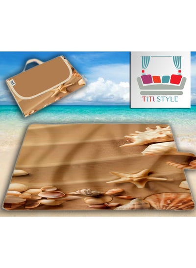 Buy Waterproof beach rug that can be folded into a small and lightweight bag, 100 x 145 cm in Egypt