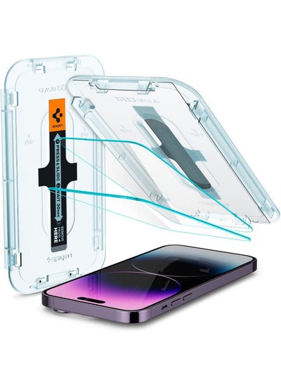 Buy Glastr Ez Fit Tempered Glass iPhone 14 Pro Max Screen Protector - Case Friendly with Sensor Protection [2 pack] in Saudi Arabia