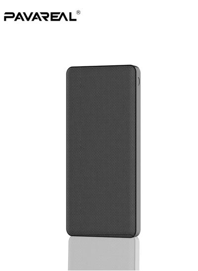 اشتري 10000mAh Premium Leather Power Bank Black في الامارات