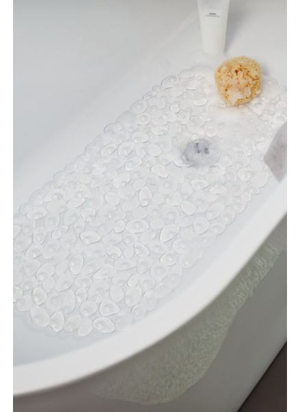 Buy Non Slip Bath Mat 75 x 36 cm, Transparent in UAE