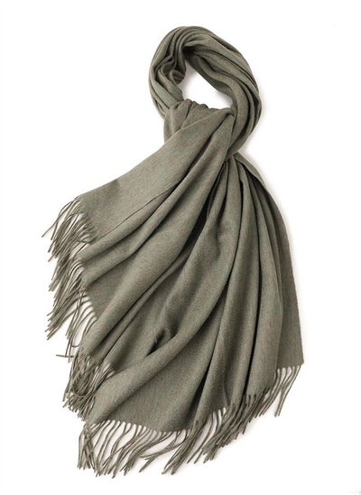 Buy Solid Warm Thickened Lambswool Scarf in UAE