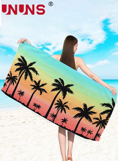 Buy Microfiber Beach Towel,Coconut Tree Shaped Oversized Quick Dry Bath Towel,Sand Proof Beach Towels For Travel,Super Absorbent Lightweight Towel For Swimming,Beach,Fitness,Yoga,Sauna,70x150cm in Saudi Arabia