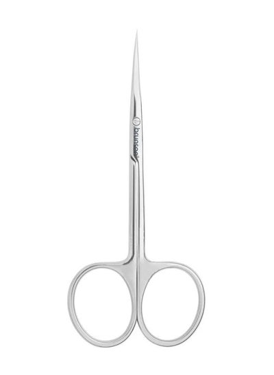 Buy Stainless Steel Point Cuticle Scissor curved cuticle & nail scissor for manicure pedicure for professional finger & toe nail care in UAE
