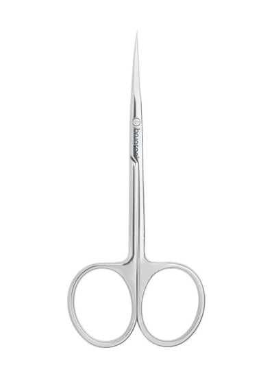 Buy Stainless Steel Point Cuticle Scissor curved cuticle & nail scissor for manicure pedicure for professional finger & toe nail care in UAE