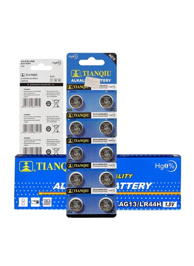 اشتري 200-Pieces Tianqiu AG13/ LR44H/ 357A 1.5V Alkaline Batteries في الامارات