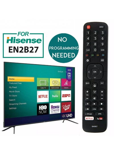 Buy HISENSE TV Remote Control ORIGINAL Smart Remote control EN2B27 OEM EN-2B27 RC3394402/01 3139 238 in UAE