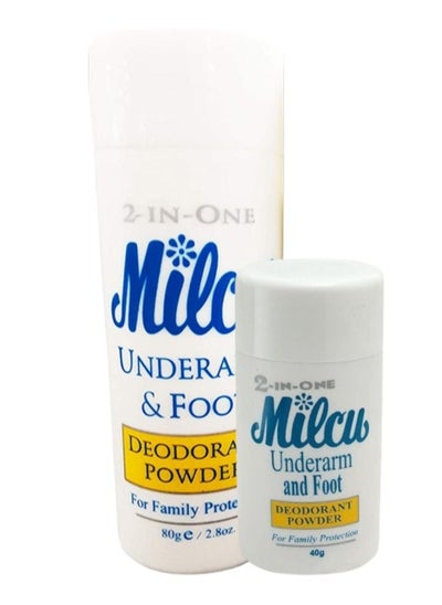 Buy Underarm & Foot Deodorant Powder 80g and Underarm & Foot Deodorant Powder 40g in UAE