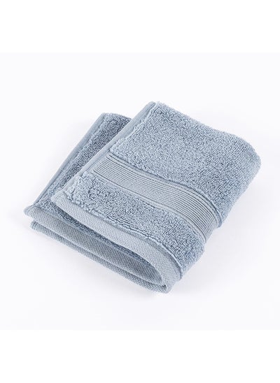 Buy Micro Pleat Wash Towel, Light Blue - 630 GSM, 30x30 cm in UAE