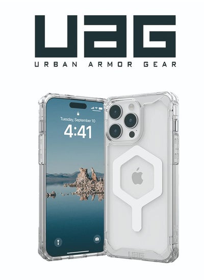 اشتري Case Compatible with iPhone 14 Pro Max Case Plyo Ice/White Built-in Magnet Compatible with MagSafe Charging Rugged Anti-Yellowing Transparent Clear Protective Cover في الامارات