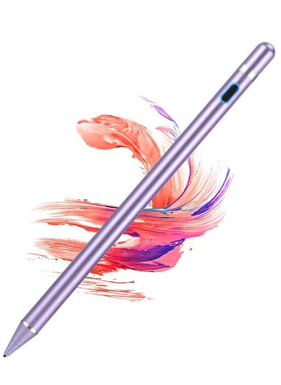 اشتري Active Stylus Pens for Touch Screens, Digital Stylish Pen Pencil Rechargeable Compatible with Most Capacitive Touch Screens في الامارات