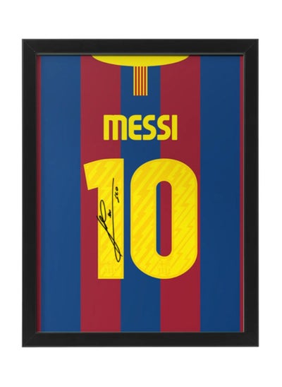 Buy Lionel Messi Barcelona 2010-11 Autographed Jersey Poster with Frame 30x40cm in UAE