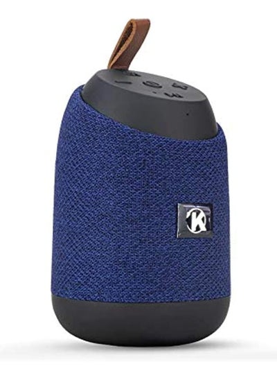 Buy K37 Bluetooth Mini Portable Speaker with Calling - FM Radio - USB- Card Slot Compatible with All Devices Blue Color in Egypt