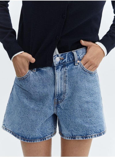 اشتري High Waist Denim Shorts في الامارات