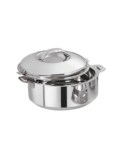 اشتري Stainless Steel Casserole Lightweight Easy to Handle Hotpot with Lid Silver-Madina 1500ml/1.5Ltr في الامارات