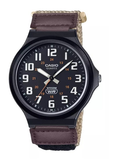 Buy CASIO Men's Analog Watch Brown Cloth Strap MW-240B-5BVDF in Saudi Arabia