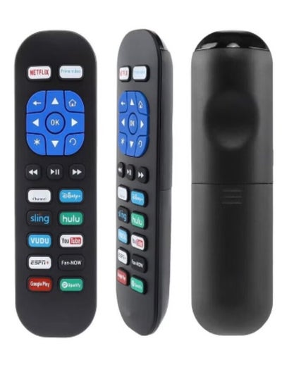 Buy Replacement Voice Remote Control For All Roku TV (Hisense/TCL/Sharp/Insignia/ONN/Sanyo/LG/Hitachi/Element/Westinghouse) Black in Saudi Arabia