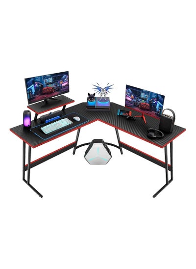 Buy L-Shaped Desk Computer Corner Table Home Gaming Desk Office Writing Workstation with Large Monitor Stand Space-Saving Easy to Assemble - DK-04 in Saudi Arabia