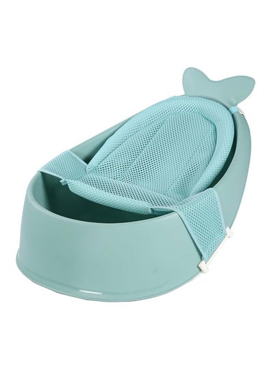 Buy Whale Baby Bathtub With Drain Hole, Shower Basin, Green in UAE