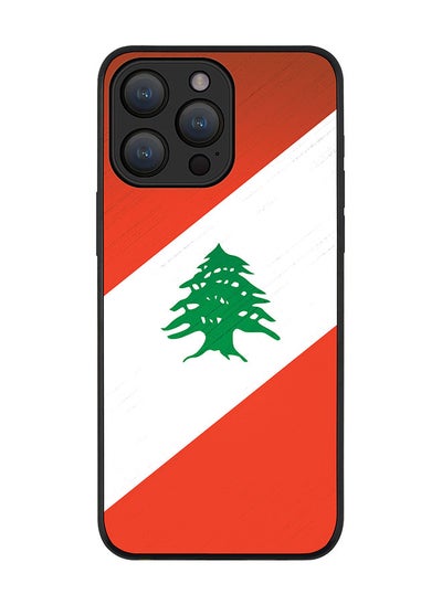 Buy Cover for iPhone 15 Pro Max Case Rugged Black Slim fit Soft Flexible Anti Drop TPU Gel Thin Protective Phone Cases - Flag Of Lebanon in UAE