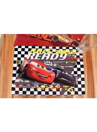 Buy 2-piece Cars 3D Placemat Set 27x39cm Red in UAE