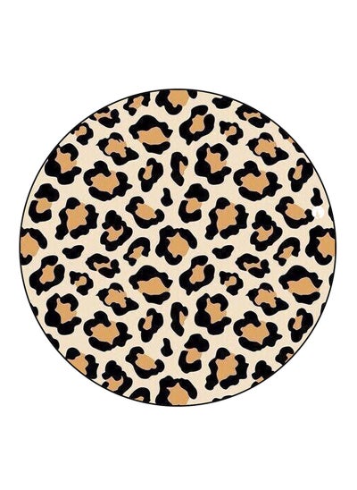 Buy Cheetah Printed Fridge Magnet  Round  Multicolour in UAE