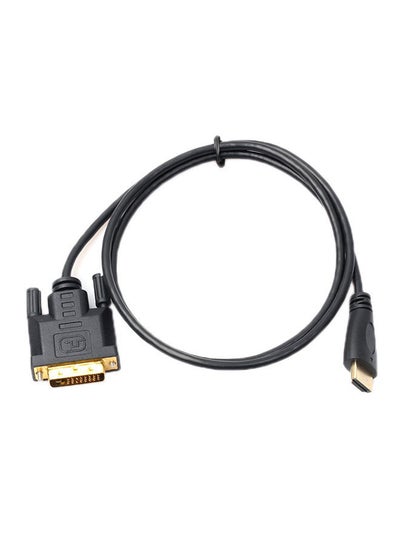 Buy 1M/1.8M/3M/5M Gold Plated HDMI To DVI 24 Cable Adapter Male Converter Black in UAE