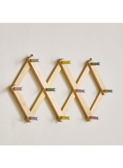 اشتري ColorIt Extendable Wooden Wall Hook 65 x 25 x 85 cm في الامارات