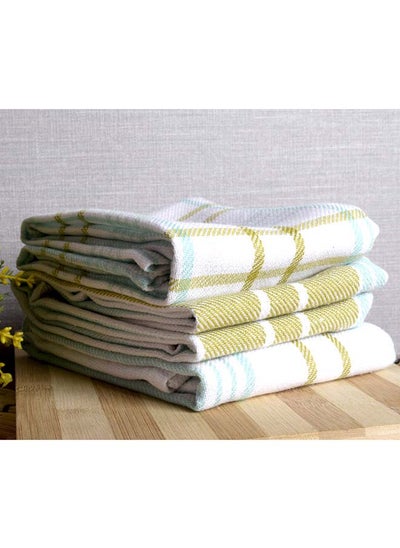 Buy 3-Piece Multi Purpose Fabric Highly Absorbent Quick Dry Kitchen For Every Day Cleaning Towel Set 45x70 cm in UAE