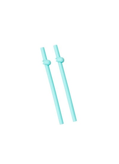 Buy Silicone Baby Straws 2 Pack - Safe, Reusable Straws for Motor Skills Development - Dishwasher Safe Convenience in UAE