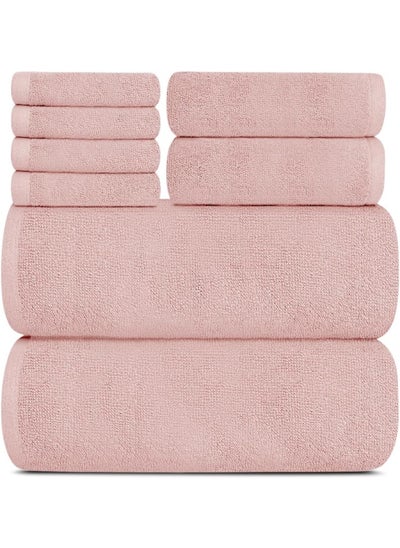 Buy Premium Bath Towels Set Pack of 8 in UAE