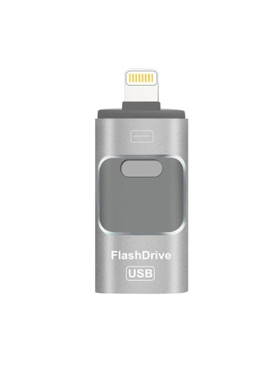 Buy 32GB USB Flash Drive, Shock Proof Durable External USB Flash Drive, Safe And Stable USB Memory Stick, Convenient And Fast I-flash Drive for iphone, (32GB Silver Gray) in Saudi Arabia