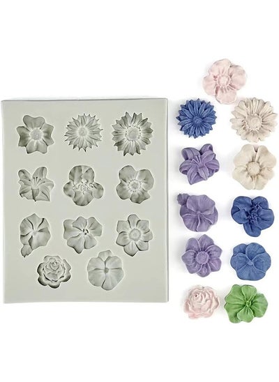 Buy Flower Polymer Clay Molds, Polymer Clay Molds for Jewelry Making, Daisy Miniature Flower Silicone Molds for Candy Chocolate Cupcake Soap Crafting Projects Cake (11Flowers) in Saudi Arabia