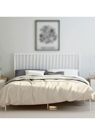 اشتري Bed Frame with Antique Headboard Metal Bed Base 120*190 CM في السعودية