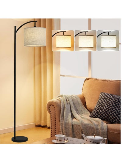 Buy Floor Lamps for Living Room with 3 Color Temperatures Standing Lamp Tall with Linen Shade Tall Lamps for Living Room Bedroom Office Classroom Dorm Room 12W Bulb Included in Saudi Arabia