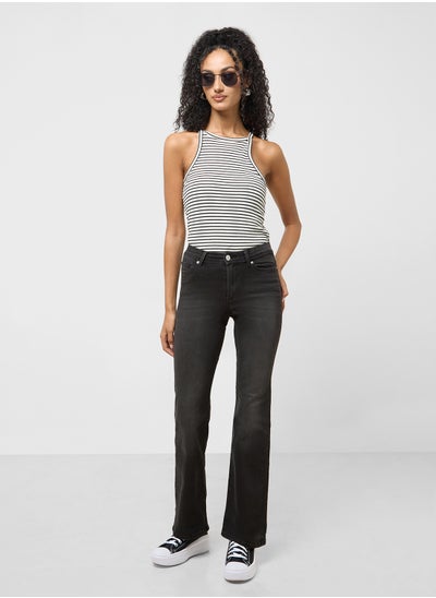 Buy High Waist Flared Jeans in UAE