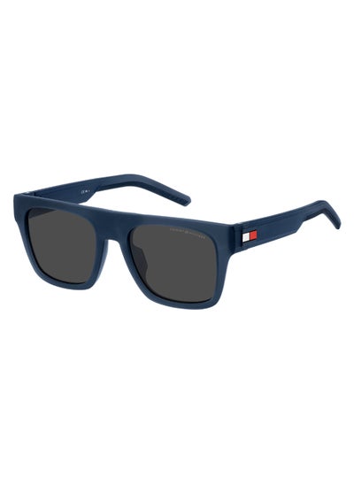 Buy Men's Uv Protection Rectangular Shape  Sunglasses Th 1976/S Grey 44 - Lens Size: 43.6 Mm - Mtt Blue M in Saudi Arabia