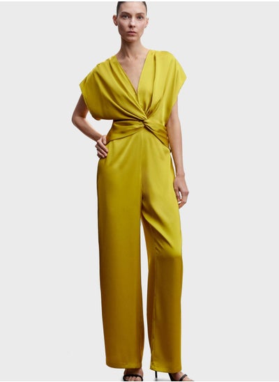 Buy Front Twist Wide Leg Jumpsuit in UAE